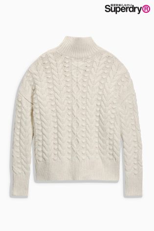 Superdry Cream Kiki Cable Sweater